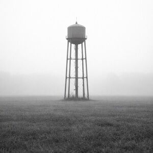 Minimalist Black and White Water Tower Art Photo Print 8x10